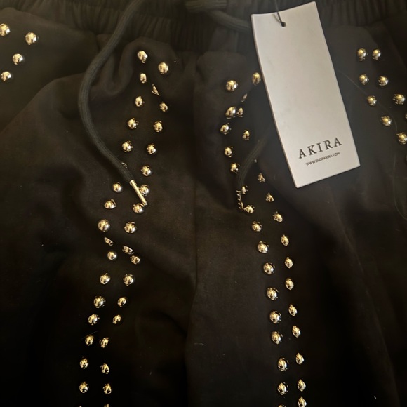 AKIRA Black Trousers with studs - Picture 3 of 3